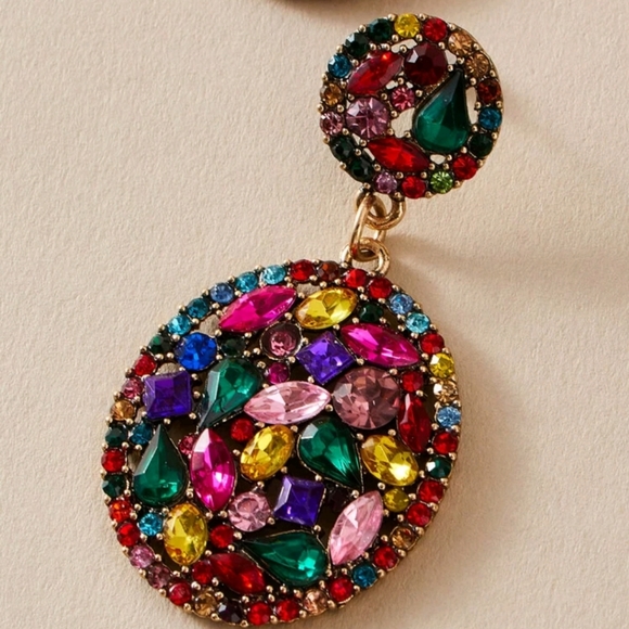 Waterdrop earrings Rhinestone - Picture 2 of 5